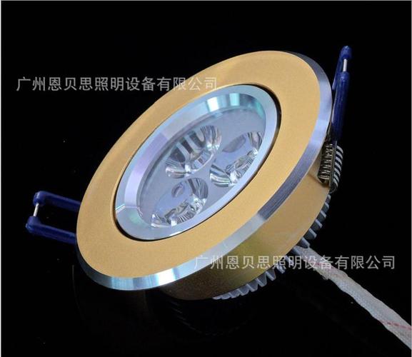 3*1w 金色 高档晶元芯片 led天花灯